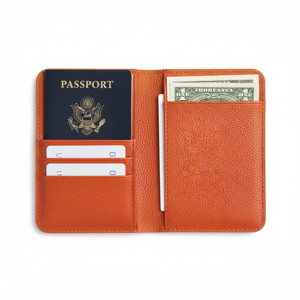 Leather Modern Passport Holder