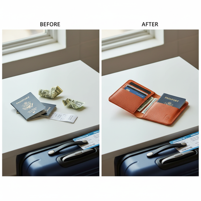 Leather Modern Passport Holder